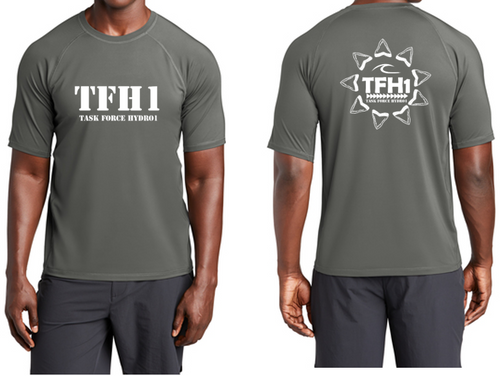 TFH1 - Men's Short Sleeve Rashguard - Charcoal Grey