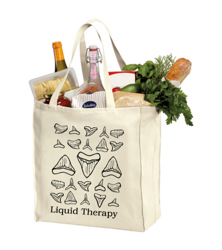 Sharks Teeth Collage Grocery Tote