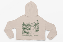 Mountain Peace Crop Long Sleeve Hoodie