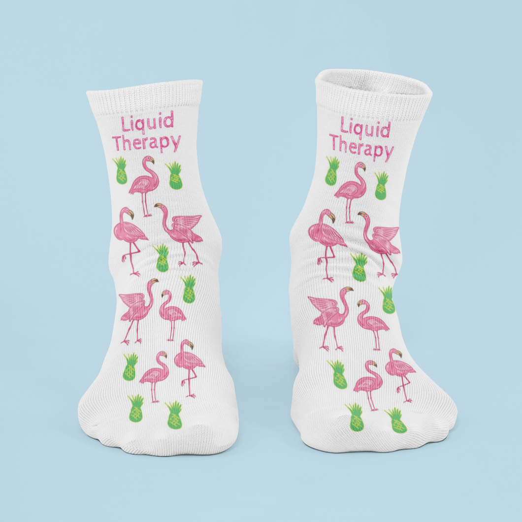 Flamingo & Pineapple Crew Socks