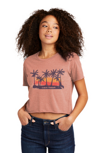 Sunset Palms Crop Tee