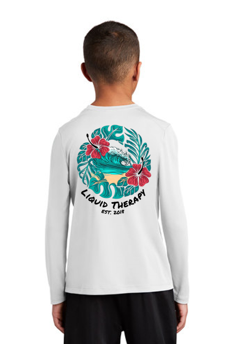 Tropical Vibes Youth Long Sleeve UPF50 Shirt