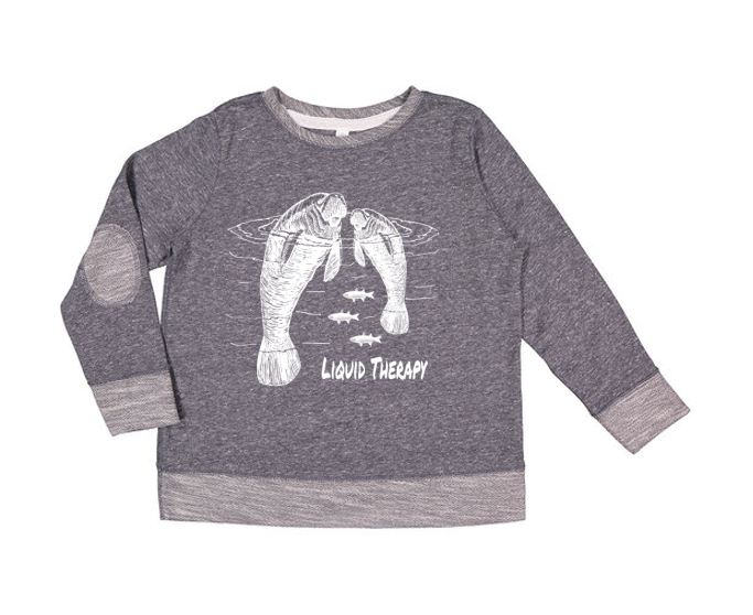 Manatee Love Terry Long Sleeve with Elbow Patches