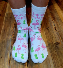 Flamingo crew socks